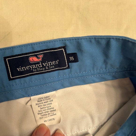 Vineyard Vines Shorts Mens 35 Blue Short Logo Casual Golf Golfing Preppy - Picture 4 of 8